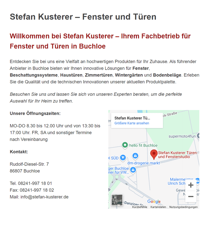 Fenster in 87651 Bidingen, Mauerstetten, Schwabbruck, Burggen, Ingenried, Osterzell, Rettenbach (Auerberg) oder Biessenhofen, Stöttwang, Schwabsoien