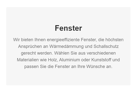 Fensterbau für  Bidingen