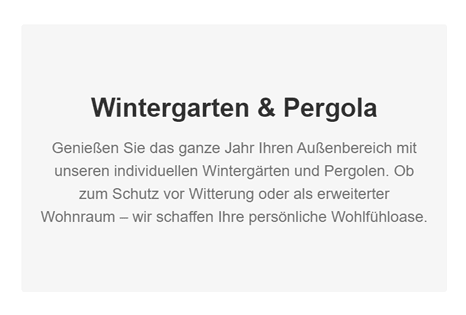 Wintergarten Pergola 