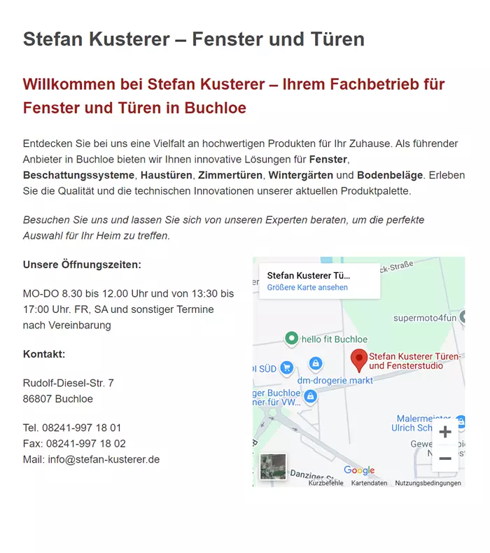 Fenster für 82276 Adelshofen, Grafrath, Kottgeisering, Oberschweinbach, Landsberied, Mammendorf, Althegnenberg oder Jesenwang, Moorenweis, Hattenhofen